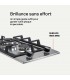 PLAQUE DE CUISSON GAZ DOMINO - INOX & FONTE - 5200 Watts BELDEKO