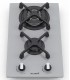 Plaque de cuisson gaz domino verre gris encastrable coloris gris