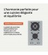 Plaque de cuisson gaz domino verre gris encastrable coloris gris