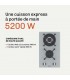 Plaque de cuisson gaz domino verre gris encastrable coloris gris
