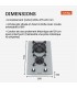 Plaque de cuisson gaz domino verre gris encastrable coloris gris