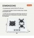 Plaque de cuisson gaz 3 foyers double couronne BELDEKO, Verre blanc mat dépoli et fonte, 6200 watts