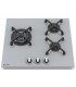 PLAQUE DE CUISSON GAZ VERRE GRIS 3 FEUX ENCASTRABLE