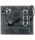Plaque de cuisson gaz 4 foyers BELDEKO, Verre grise, Double couronne 8000W