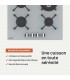 Plaque de cuisson gaz 4 foyers BELDEKO, Verre grise, Double couronne 8000W