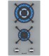 Plaque de cuisson gaz domino verre gris encastrable coloris gris