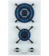 Plaque de cuisson gaz 2 foyers double couronne BELDEKO, Verre BLANC et fonte, 5200 watts