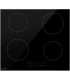 Plaque Induction Encastrable 4 Zones 7200W BELDEKO, Verre Noir Brillant, 4 Boosters, Slider Tactile, Pause