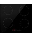 Plaque Induction Encastrable 4 Zones 7200W - Verre Noir Brillant - 4 Boosters - Slider Tactile - Pause