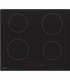 Plaque Induction Encastrable 4 Zones 7200W BELDEKO, Verre Noir MAT, 4 Boosters, Slider Tactile, Pause