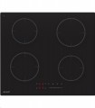 Plaque Induction Encastrable 4 Zones 7000W - Verre Noir Mat Antirayure - 4 Boosters - Slider - Pause