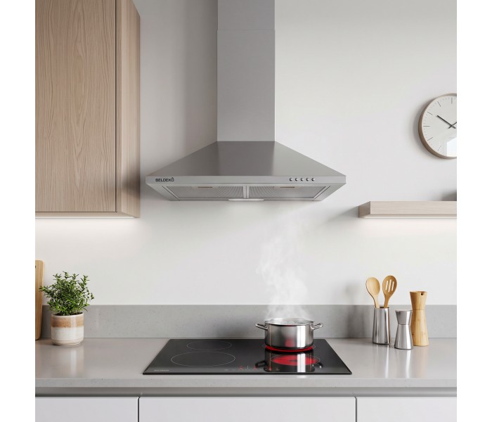 Hotte pyramide de 60 cm en inox