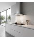Hotte en inox et verre 90 cm de largeur