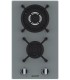 Plaque de cuisson gaz domino verre gris encastrable coloris gris