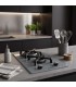 Plaque de cuisson gaz domino verre gris encastrable coloris gris