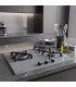 Plaque de cuisson gaz 3 foyers - Verre gris - Double couronne 6200 W - Fonte - BELDEKO
