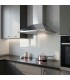 Hotte de Cuisine Décorative Inox 60cm -Triangle - Pyramide 338 m³/ h - Evacuation ou Recyclage - Eclairage LED