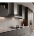 Hotte de Cuisine Décorative Inox 90cm -Triangle - Pyramide 338 m³/ h - Evacuation ou Recyclage - Eclairage LED