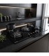 PLAQUE DE CUISSON GAZ 5 FOYERS - VERRE NOIR - 2 DOUBLE COURONNE 12800 W - FONTE - BELDEKO