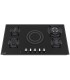 Plaque de cuisson mixt gaz vitrocéramique 5 feux 90 cm encastrable double couronne
