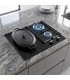 Plaque de cuisson mixte induction gaz zone flex grande grilles double couronne