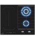 Plaque de cuisson mixte induction gaz zone flex grande grilles double couronne