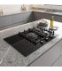 plaque mixte induction gaz 5 feux zone flex 5 foyers 90 cm