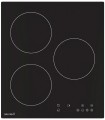 PLAQUE DE CUISSON INDUCTION 3 FOYERS - 45 CM - VERRE NOIR - 3 BOOSTERS 6400 W - COMMANDES TACTILES - BELDEKO