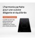 Plaque Induction Encastrable 2 Zones 3800W - Verre Noir - Booster - Prise
