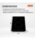 Plaque Induction Encastrable 2 Zones 3800W - Verre Noir - Booster - Prise