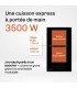 Plaque Induction Encastrable 2 Zones Flex Bridge 3500W - Verre Noir - Booster - Prise