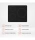 plaque induction 3 zones avec un verre. noir mat