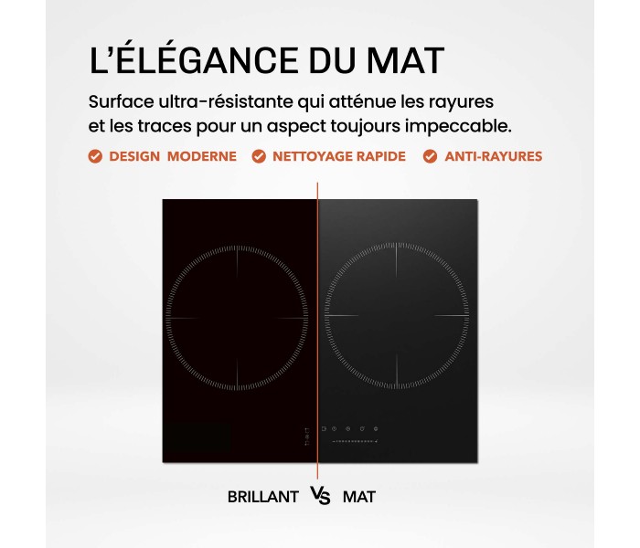 induction verre noir mat antirayure