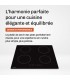 plaque induction 4 feux noir mat antirayure 4 zones