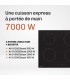 plaque induction 4 feux noir mat antirayure 4 zones