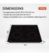 plaque induction 4 feux noir mat antirayure 4 zones