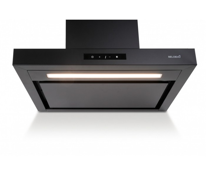 Hotte box noir 60 cm gestuelle puissante silencieuse Beldeko