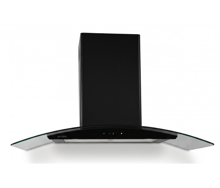 Hotte 90 cm verre glabé noir, commande gestuelle, puissante A+++ noir 90