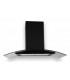 HOTTE DECORATIVE MURALE 90 CM - VERRE ET NOIR - 850 M3/H - MOTEUR BRUSHLESS A+++ COMMANDE TACTILE ET GESTUELLE - BELDEKO