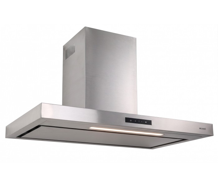 Hotte 90 cm box inox eclairage puissant a+++ evacuation et recyclage