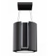 hotte ilots suspendu, noir, ronde, eclairage puissant, telecommande