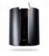 hotte ilots suspendu, noir, ronde, eclairage puissant, telecommande