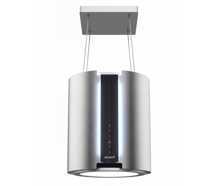hotte ilots suspendu, Inox, ronde, eclairage puissant, telecommande