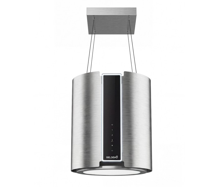 hotte ilots suspendu, Inox, ronde, eclairage puissant, telecommande