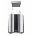 Hotte îlot suspendue BELDEKO - Inox Ø 37,5 cm, recyclage, 735 m3/h, 4 vitesses, dalle LED, télécommande, A+++